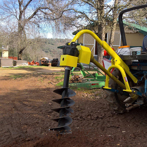 Fence building attachment - auger